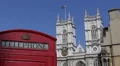 Westminster Abbey London Vintage Telecommunications Old Red Telephone Phonebox HD Footage