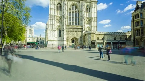 Westminster Abbey, Timelapse 库存影片 76282707