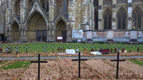Westminster Abbey war memorial. Stock Footage 143849535