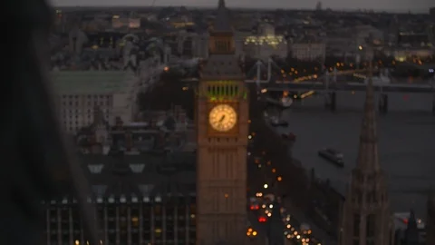 Westminster and Big Ben Clock at night in London England Stock Footage 106829128