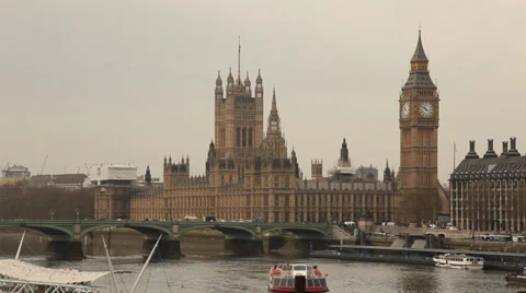 Westminster and thames Stock Footage 38458245