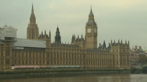 Westminster Big Ben River Stockbeeldmateriaal 112623213