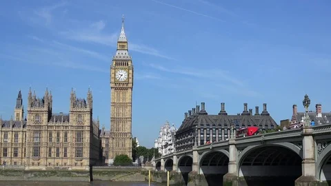 Westminster Bridge and Big Ben Stock Footage 76528592