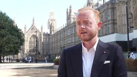 Westminster Bridge attack survivor Travis Frain says he and his friends 'were i Stock Footage 342922631