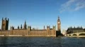 Westminster Bridge Big Ben London, England Thames River Parliament Building Day HD Footage