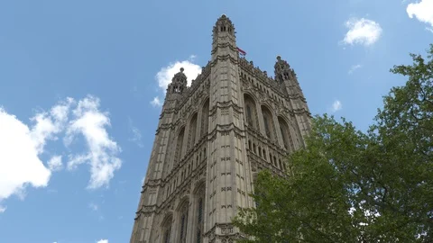 Westminster during Lockdown London Stock Footage 129711265