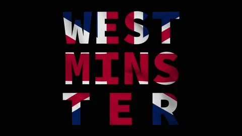 Westminster  flag animation on black background. 4k Loop video. Stock Footage 170659669