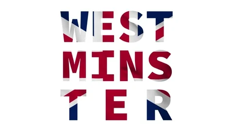 Westminster  flag animation on white background. 4k Loop video. Stock Footage 170659850