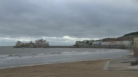 Weston-Super-Mare Beach Stock Footage 12235235