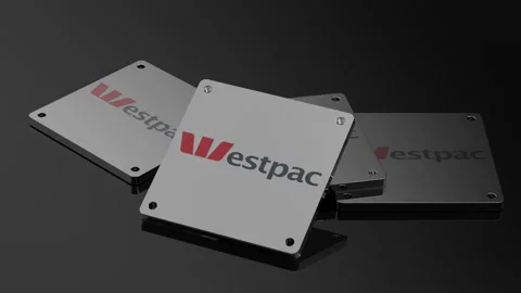 Westpac Banking logo Illustrative 3D Animation WorldClass Moving Symbol Stock Footage 262022417