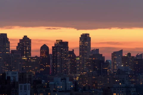 Westside Cityscape Sunset (2 of 2) Stock Footage 145608867