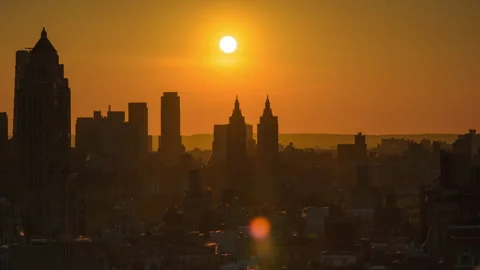Westside Cityscape Sunset Timelapse Stock Footage 273945407