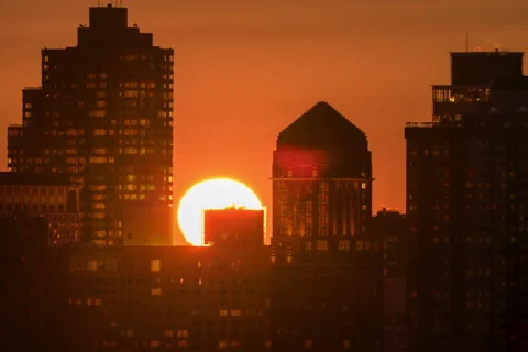 Westside Skyline Sunset Stock Footage 151366257