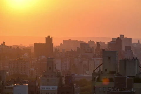 Westside Sunset Faster Stock Footage 138314815