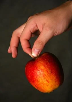 Wet apple Stock Photos