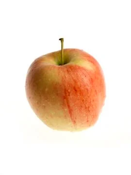 Wet apple on white background Stock Photos