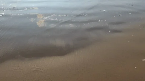 Wet Beach sand drying after waves 動画素材 116197654