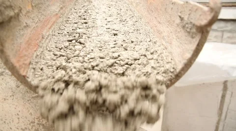 Wet Cement coming down chute, out of Cement truck Video stock 65390665