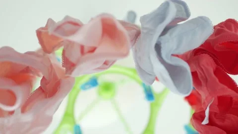 Wet Clothes Cleaned with Laundry Machine Hanging to Dry Vidéo 140779096