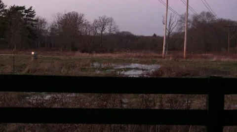 Wet Cold Field Stock Footage 10067129