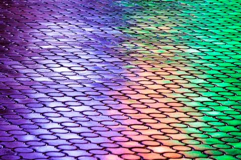 Wet colored tile. Road texture. Stock Photos