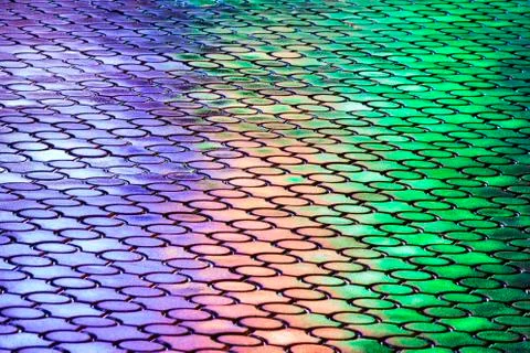 Wet colored tile. Road texture. Stock Photos