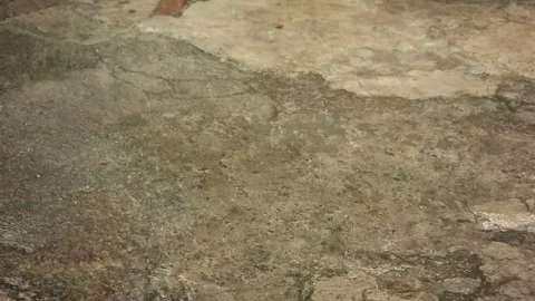 Wet Concrete Surface with Cracks and Texture Stock Footage 306439932