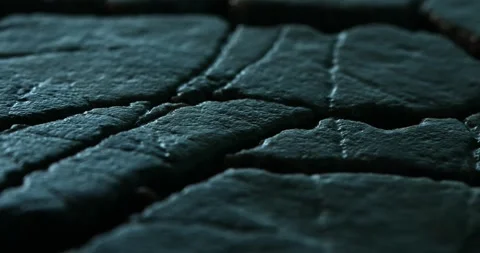 Wet Cracked Stone Surface in dim light. Stock Footage 271322461