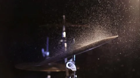 Wet cymbals Stock Footage 48235501