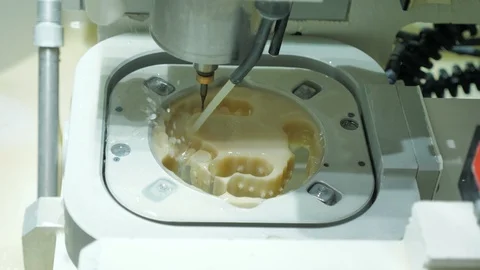 Wet dental milling machine process Stock Footage 99940868