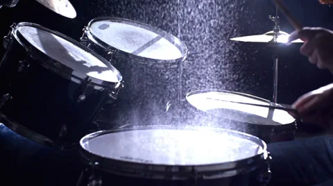 Wet Drums Stock Footage