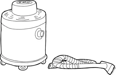 Wet-Dry Vacuum Outline Stock Illustration