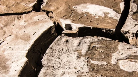 Wet earth drying and cracking timelapse drought Video stock 47587707