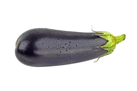 Wet eggplant Stock Photos