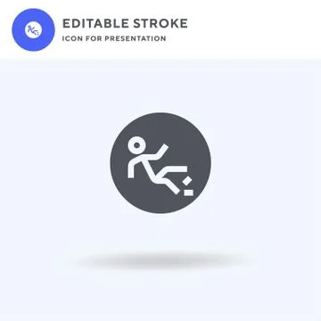 Wet Floor icon vector, filled flat sign, solid pictogram isolated on white, logo Stock Illustration