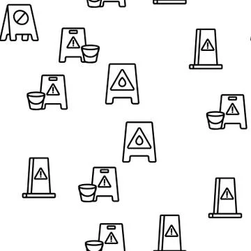 Wet Floor Vector Seamless Pattern イラスト素材