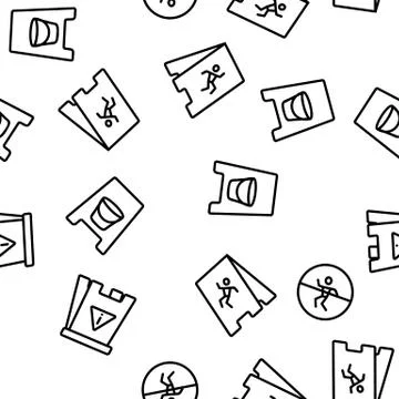 Wet Floor Vector Seamless Pattern Ilustración de archivo