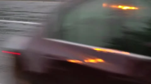 Wet freeway closeup Video stock 12422930