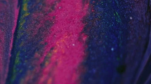 Wet glitter drip sparkling paint spill pink blue Video stock 278567208