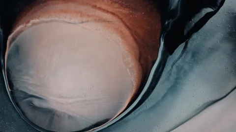 Wet Ink Under Microscope, Germ, Cells, Alien Eggs, Sci-Fi, Ink Nebula Stock Footage 248668455