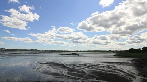 Wet lands water clouds 스톡 동영상 8554801