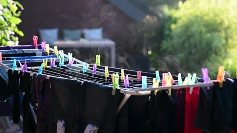 Wet laundry Stock Footage 251706399