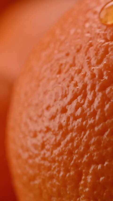 Wet orange peel pore texture macro, luxury spa skincare beauty branding. Stock Footage 332216616