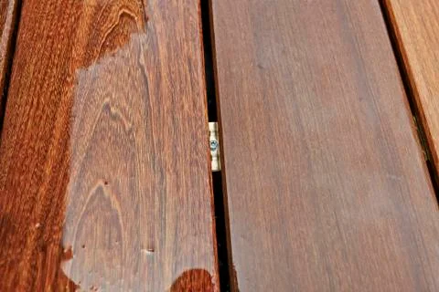 Wet Outdoor Decking Surface Stock Photos