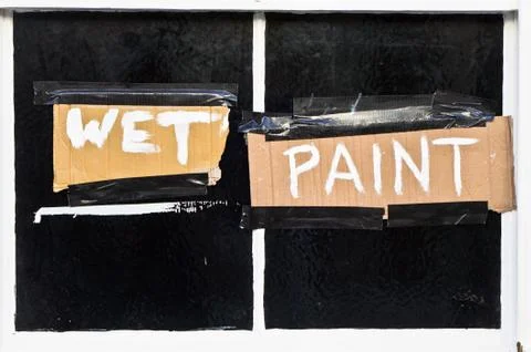 Wet paint Foto stock
