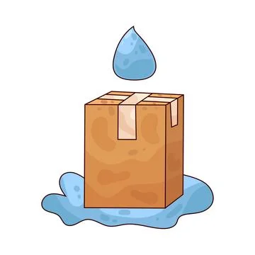 Wet Parcel illustration 库存插图