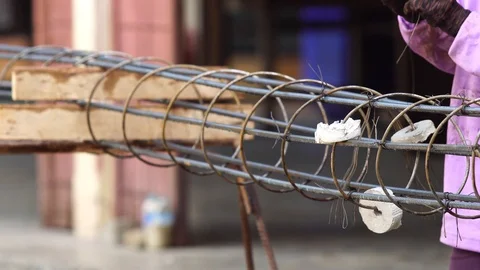 Wet-process bored pile Stock Footage 87025104