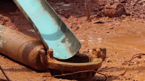 Wet-process bored pile Stock Footage 87025337