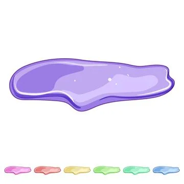 Wet puddle cartoon vector graphic イラスト素材