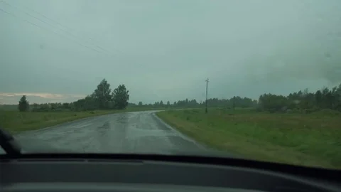 Wet Road Stock Footage 77689890